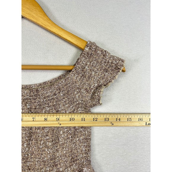 SHEIN Floral Smocked Off Shoulder Maxi Dress M Gauzy Boho Festival Slits - Picture 6 of 11